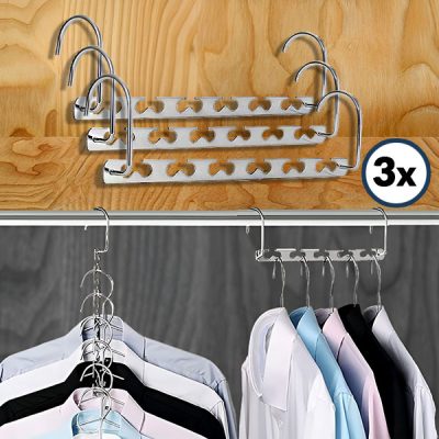 Acél helytakarékos ruhatartó állvány (3 db) | SNAPHANG