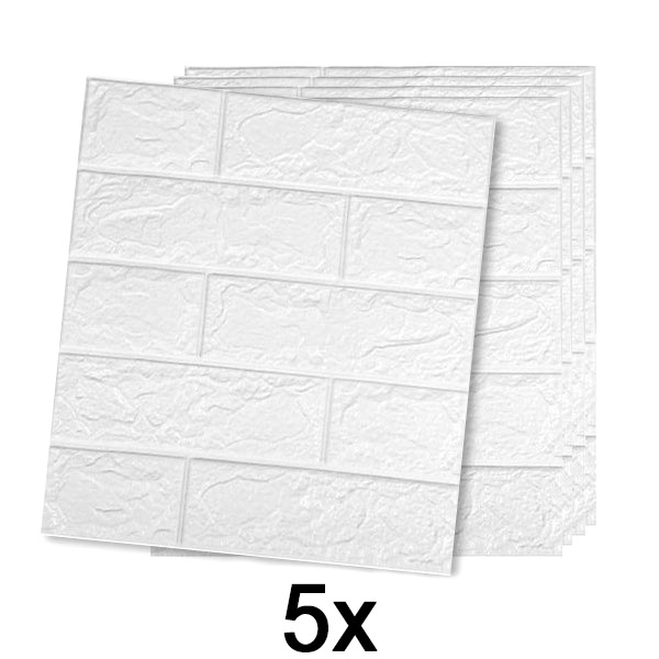 1x (5 darab) Öntapadós Tégla Tapéta 3D Mintával | BRICKSBY