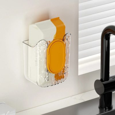 Helytakarékos nedvestörlőkendő-adagoló - fali tartó, fúrás nélkül | WIPBOX